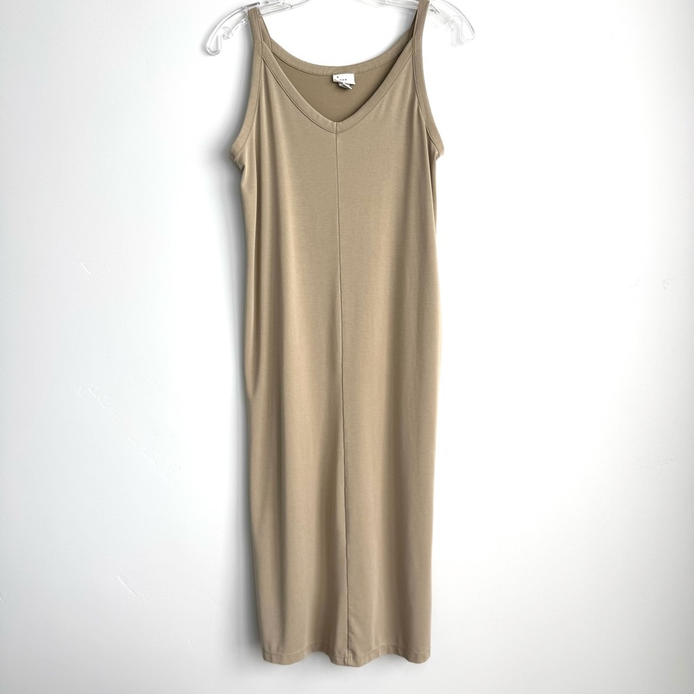 A New Day Tan Midi Dress Women's Size XS V-Neck Tank